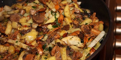 сонник жареная картошка с грибами